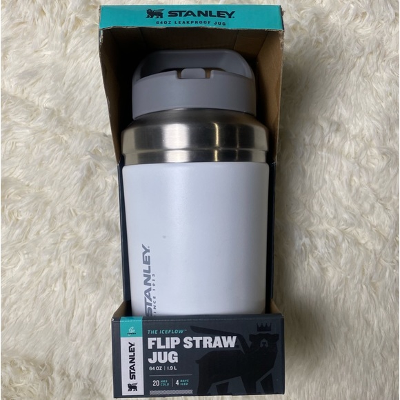 Stanley Other - New Stanley Cup Jug with Flip Straw in White 64 ounces NIB Go IceFlow